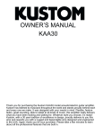 Kustom KAA30 User's Manual
