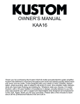 Kustom KAA16 User's Manual
