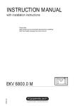 Kuppersbusch USA EKV 6800.0 M User's Manual