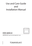 Kuppersbusch USA EEB 6800.8 User's Manual