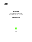 KTI Networks Switch KGD-600 User's Manual