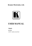 Kramer Electronics RC-53D User's Manual