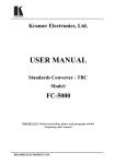 Kramer Electronics FC-5000 User's Manual