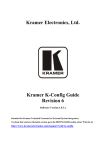 Kramer Electronics Musical Instrument Revision 6 User's Manual