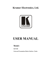 Kramer Electronics VP-747 User's Manual