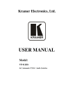 Kramer Electronics VP-411DS User's Manual