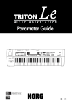 Korg TRITON Le Electric Keyboard User's Manual