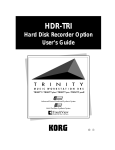 Korg TRINITY HDR-TRI User's Manual