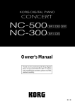 Korg NC-500 User's Manual