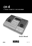 Korg CR-4 User's Manual