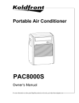 KoldFront PAC8000S User's Manual