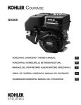 Kohler Courage SH265 User's Manual