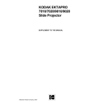 Kodak Projector 9010 User's Manual
