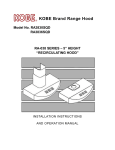 Kobe Range Hoods RA3830SQD User's Manual