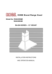 Kobe Range Hoods RA-094 SERIES User's Manual
