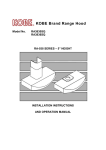 Kobe Range Hoods RA3830SQ User's Manual