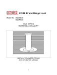Kobe Range Hoods IS2036GS User's Manual