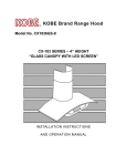 Kobe Range Hoods CX1836GS-8 User's Manual