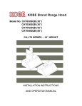 Kobe Range Hoods CH7630SQB User's Manual