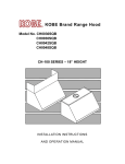 Kobe Range Hoods CH-100 CH0030SQB User's Manual