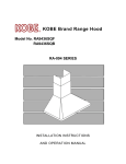 Kobe Range Hoods RA9436SQF User's Manual