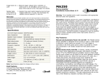 Knoll MA250 User's Manual