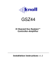 Knoll Systems GSZ44 User's Manual