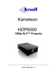 Knoll Systems Projector HDP6000 User's Manual