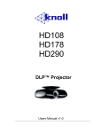 Knoll Systems Projector HD108 User's Manual