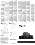 Klipsch Stereo System HD THEATER 600 User's Manual