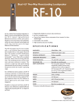 Klipsch RF-10 User's Manual