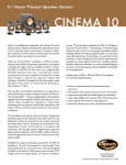 Klipsch CINEMA 10 User's Manual