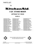 KitchenAid KSM150PSCB0 User's Manual