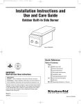 KitchenAid KSBN220 User's Manual