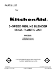 KitchenAid KSB580NK0 User's Manual