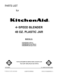 KitchenAid KSB465WH0 User's Manual