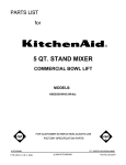 KitchenAid KM25G0XWH5 User's Manual