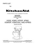 KitchenAid KP50P User's Manual