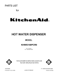 KitchenAid KHWG160PCR User's Manual