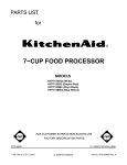 KitchenAid KFP715BW2 User's Manual