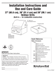 KitchenAid KBGS274PSS User's Manual