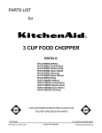 KitchenAid 4KFC3100BU2 User's Manual