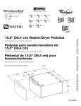 KitchenAid 15.5" (39.4 cm) Washer/Dryer Pedestal User's Manual