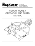 King Kutter Lawn Mower 999998 User's Manual