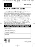 Kidde HD135 User's Manual