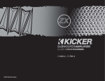 Kicker ZX400.1 User's Manual