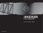 Kicker ZX250.2 User's Manual