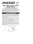 Kicker VS10L5 User's Manual