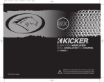 Kicker Speaker WX10000.1 User's Manual