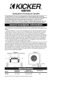 Kicker KSR100 Substation Owner's Manual